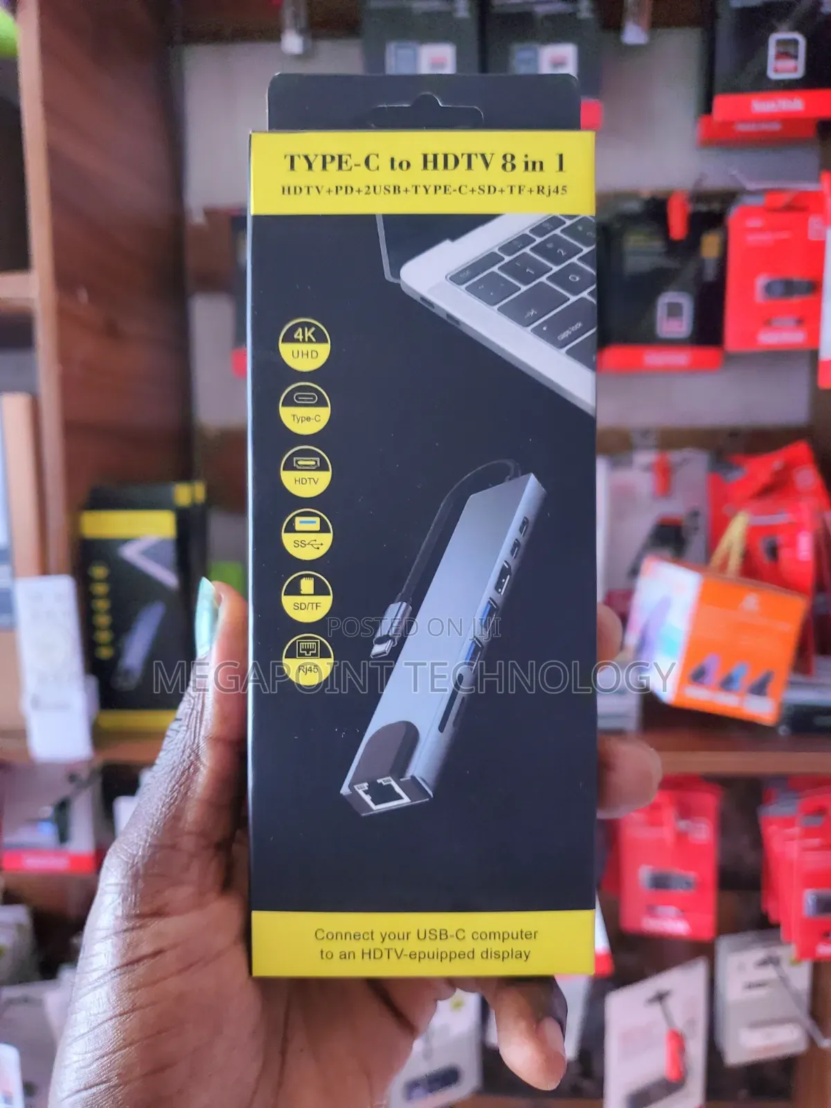 Type C to Hdmi 8 in 1 Adapter