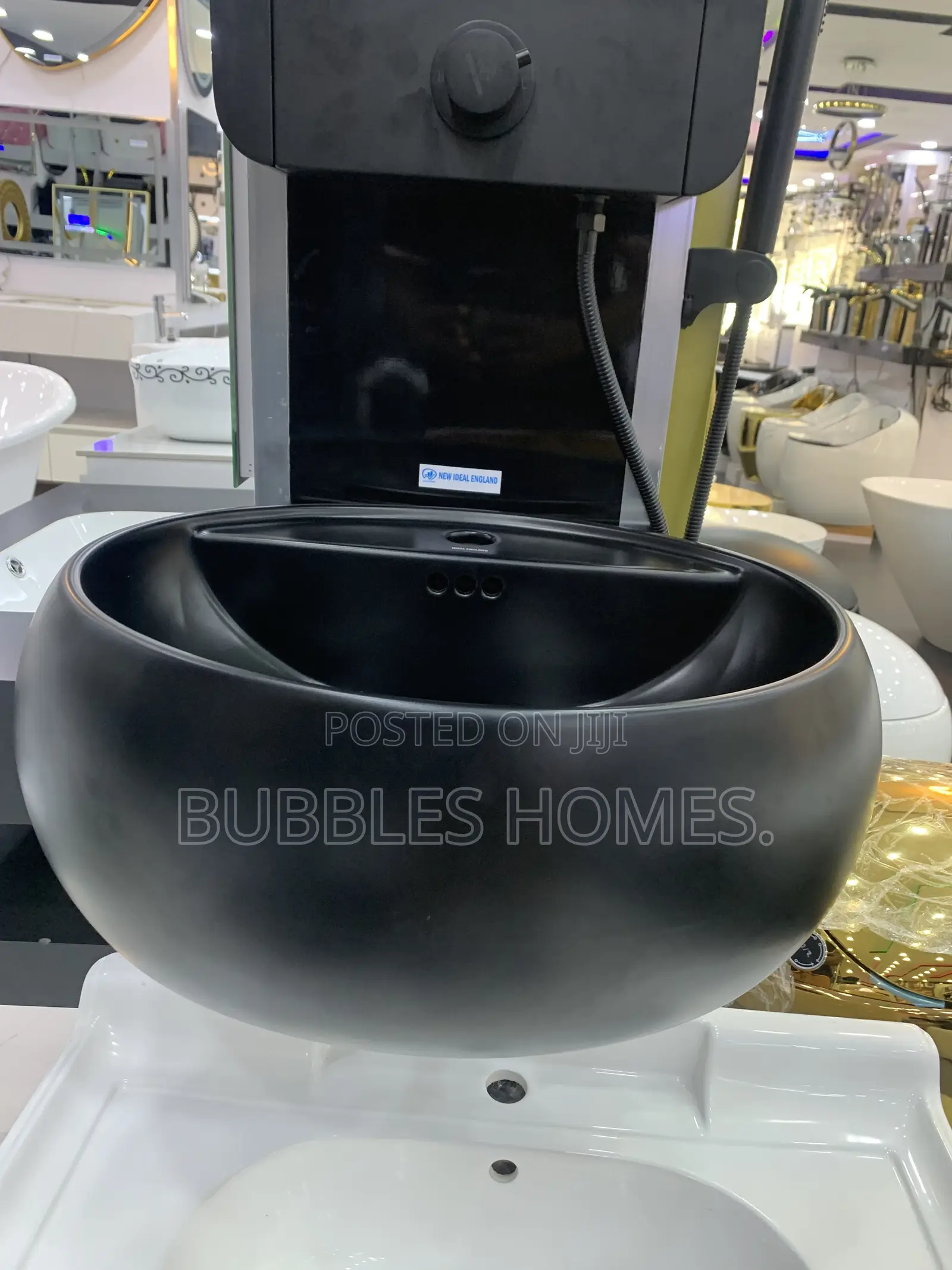 Hanging Wash Hand Basin Matt Black