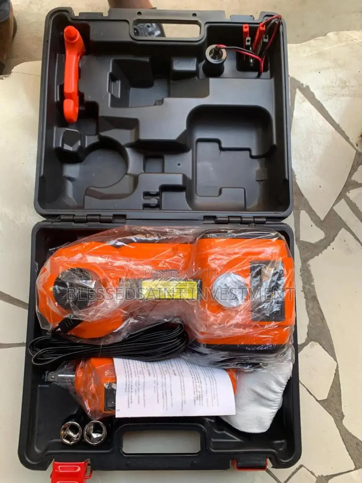 Automatic 5 TON Car Jack With Tyre Inflator Impact Wrench