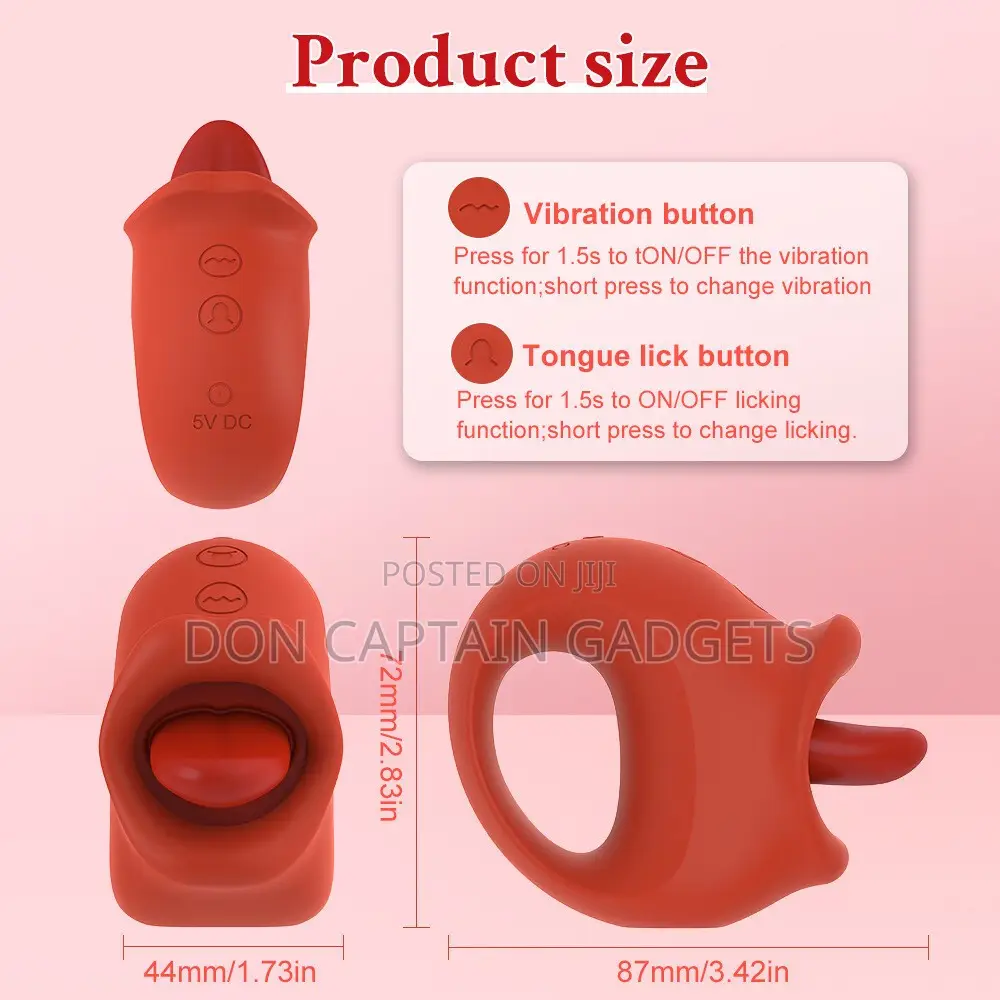 Tongue Licking Nipple Clitoris Stimulator Dildo Adult Female 18+