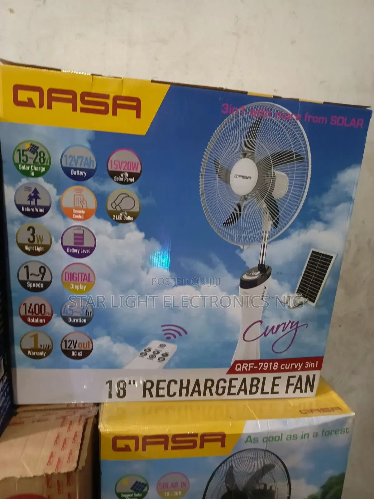 Solar Rechargeable Fan Qasa