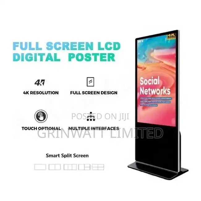 55′′ LCD Digital Advertising Floor Standing Kiosk