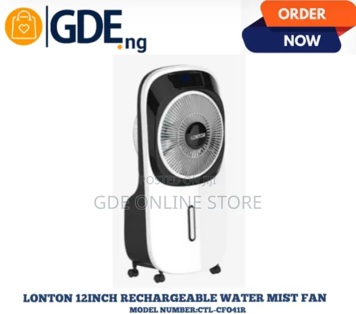 Lontor 12inch Rechargeable Water Mist Fan