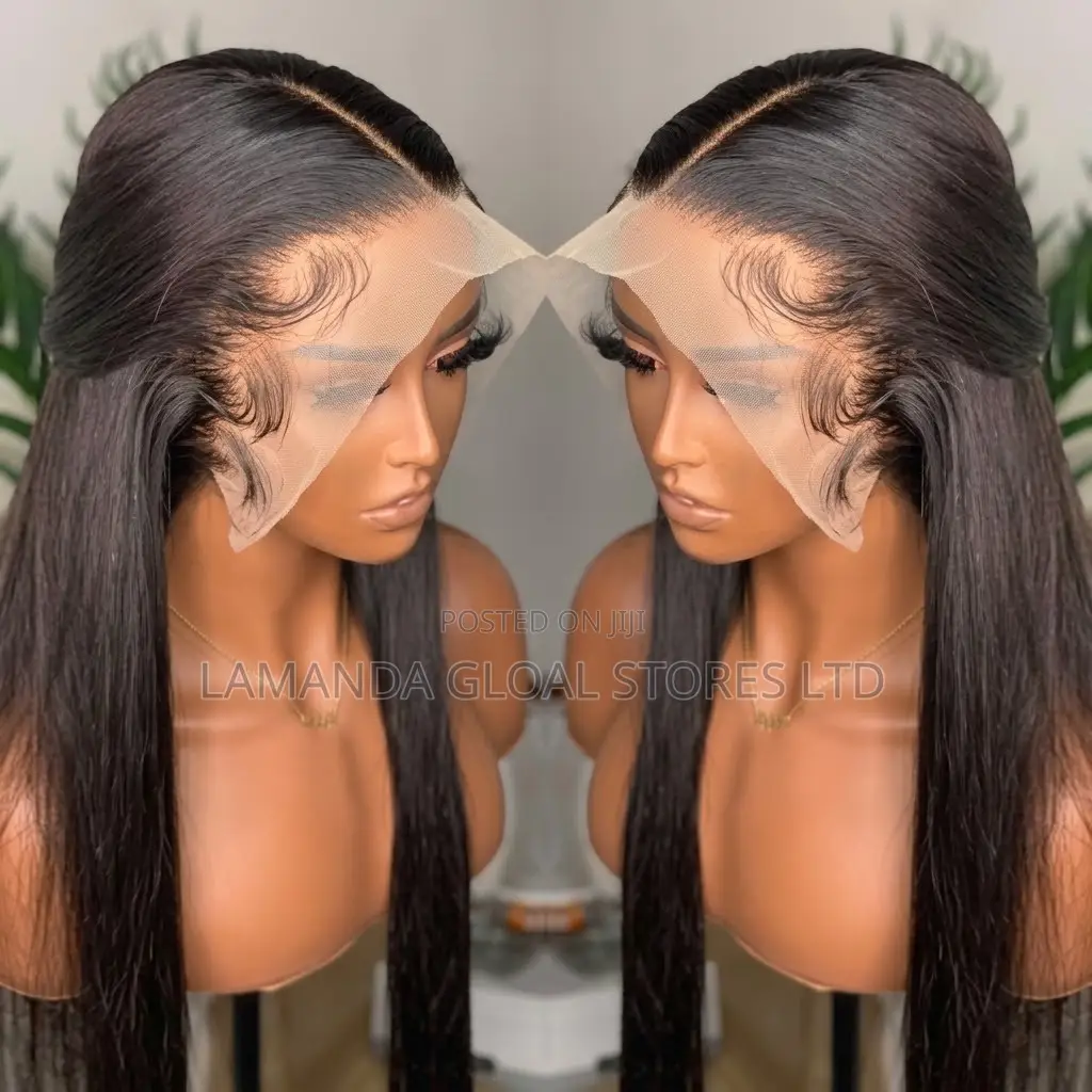Long Straight HD Transparent Lace Front Human Hair Wig