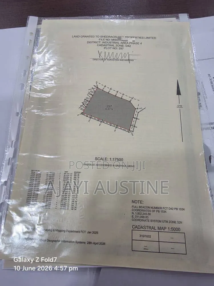 85 Hectrs of Land at Idu Industrial, Abuja for Sale