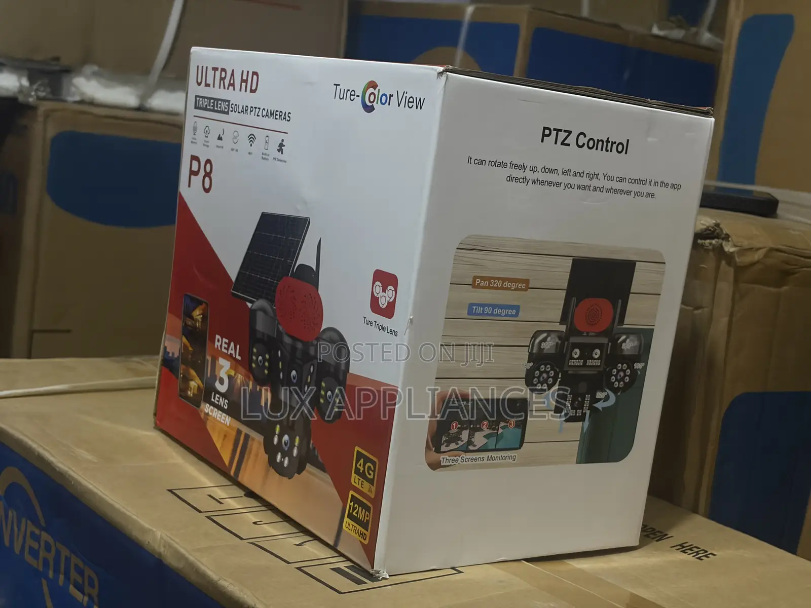 High-Resolution P9 12mp 4g Lte Solar PTZ Camera