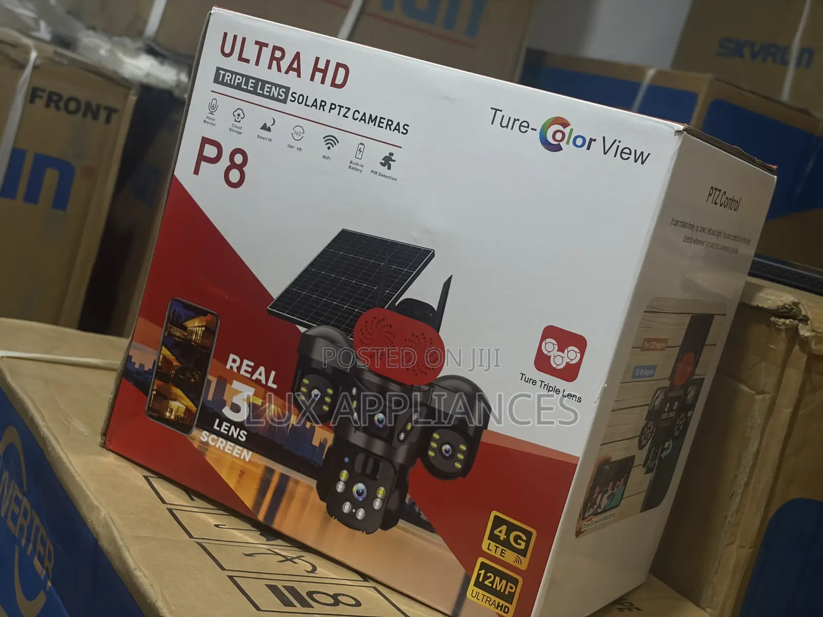 P9 12MP Smart PTZ Solar Security Camera With 4G LTE