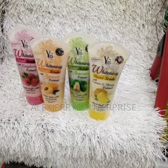 YC Whitening Facial Scrub – Raspberry, Peach, Avocado Lemon Honey