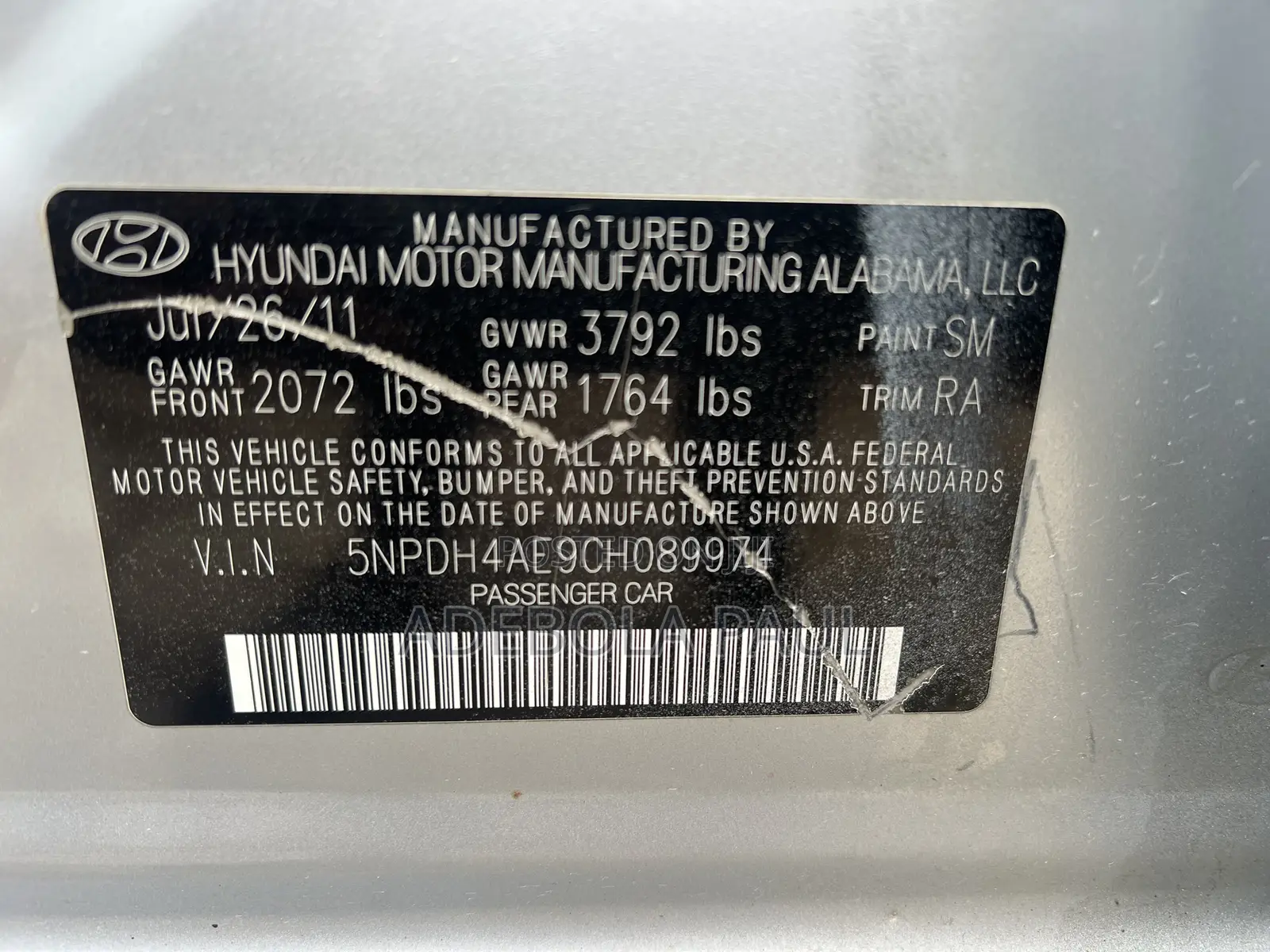Hyundai Elantra 2012 Silver