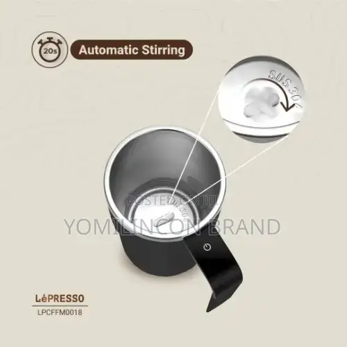Lepresso Auto Magnetic Stirring- Touch - Stainless Steel Cup.