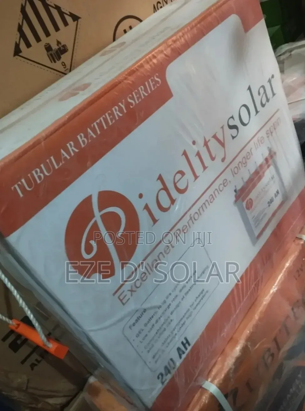 240ah/12v Pidelity Solar Tubular Battery
