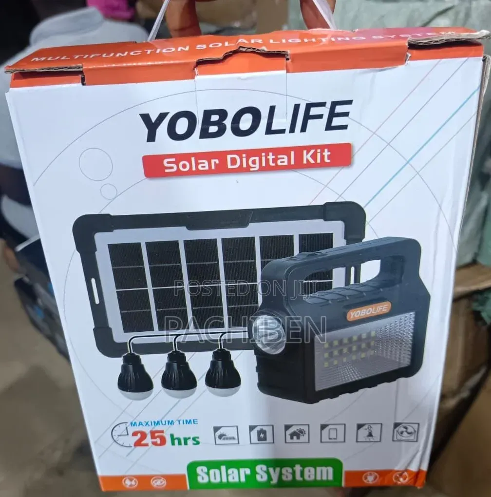 Yobo Life Solar Digital Kit With 3 Bulbs and Solar Panel