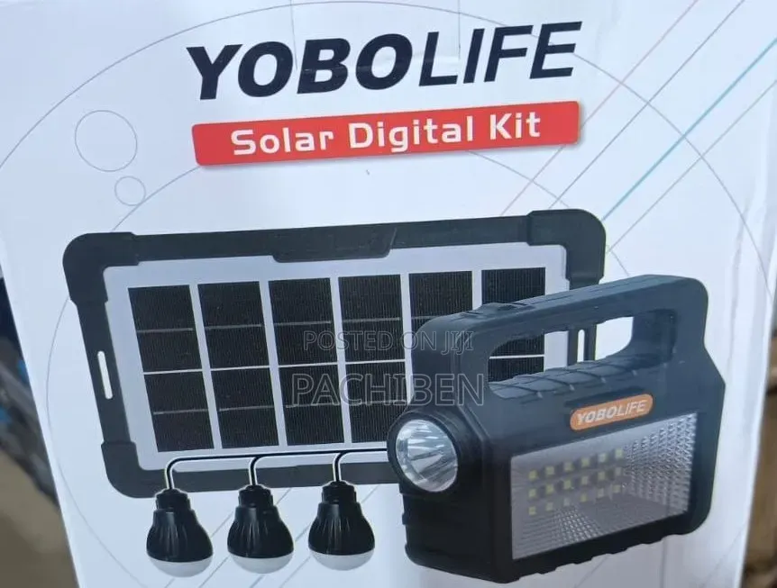 Yobo Life Solar Digital Kit With 3 Bulbs and Solar Panel