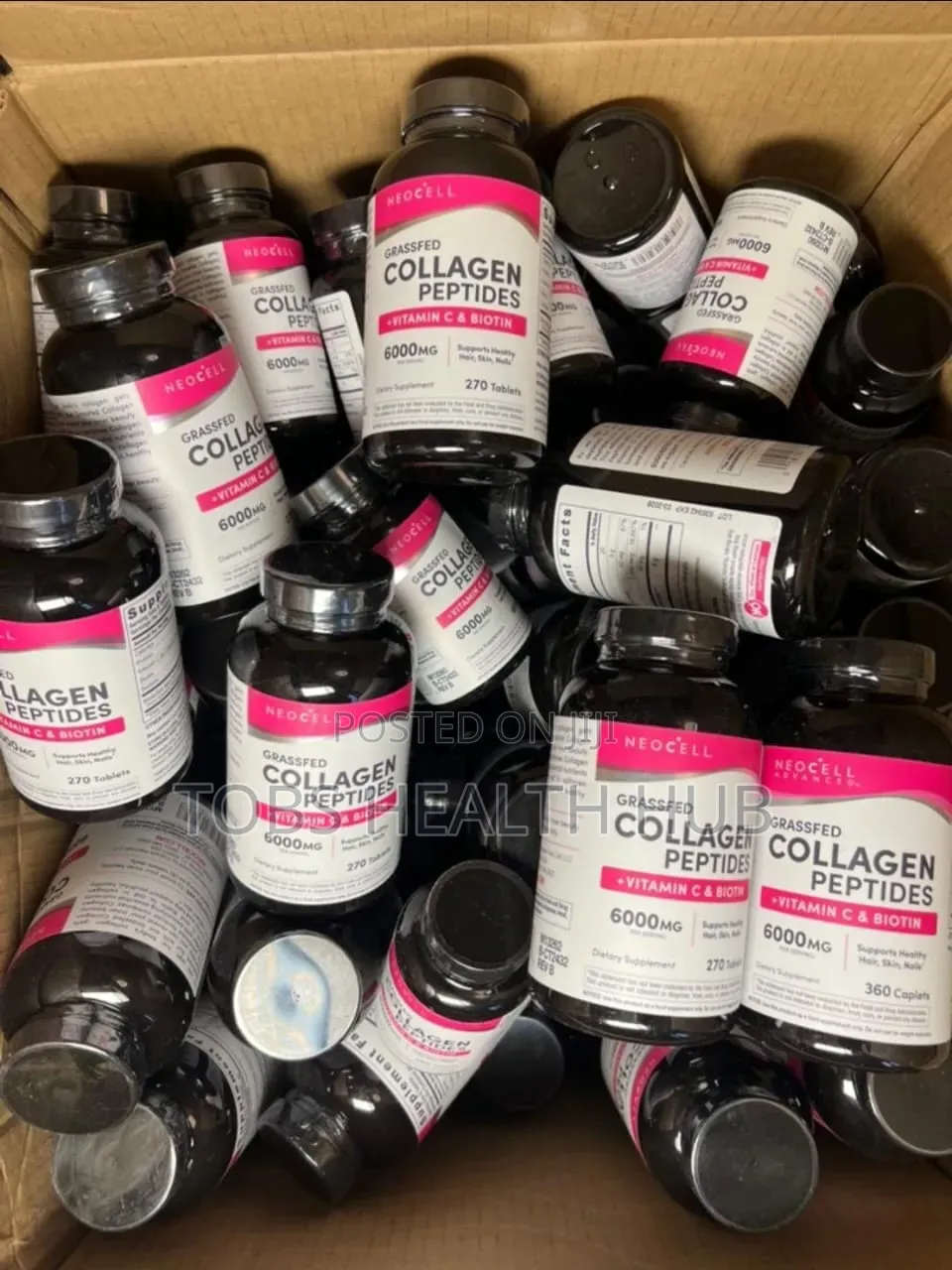 Neocell Collagen Peptides+Vitamin C Biotin 6000mg-360 Caplets