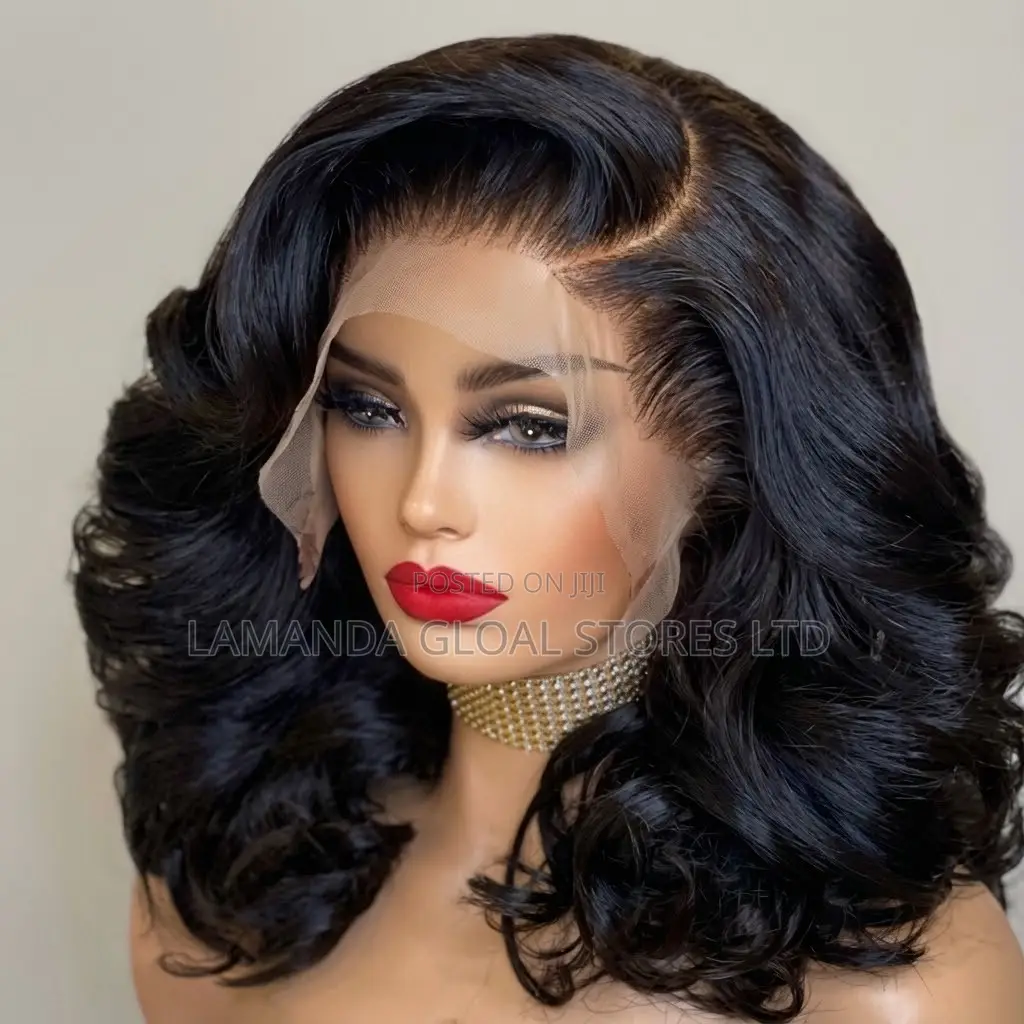 Short Voluminous Big Body Wave Side Part HD Lace Front Wig