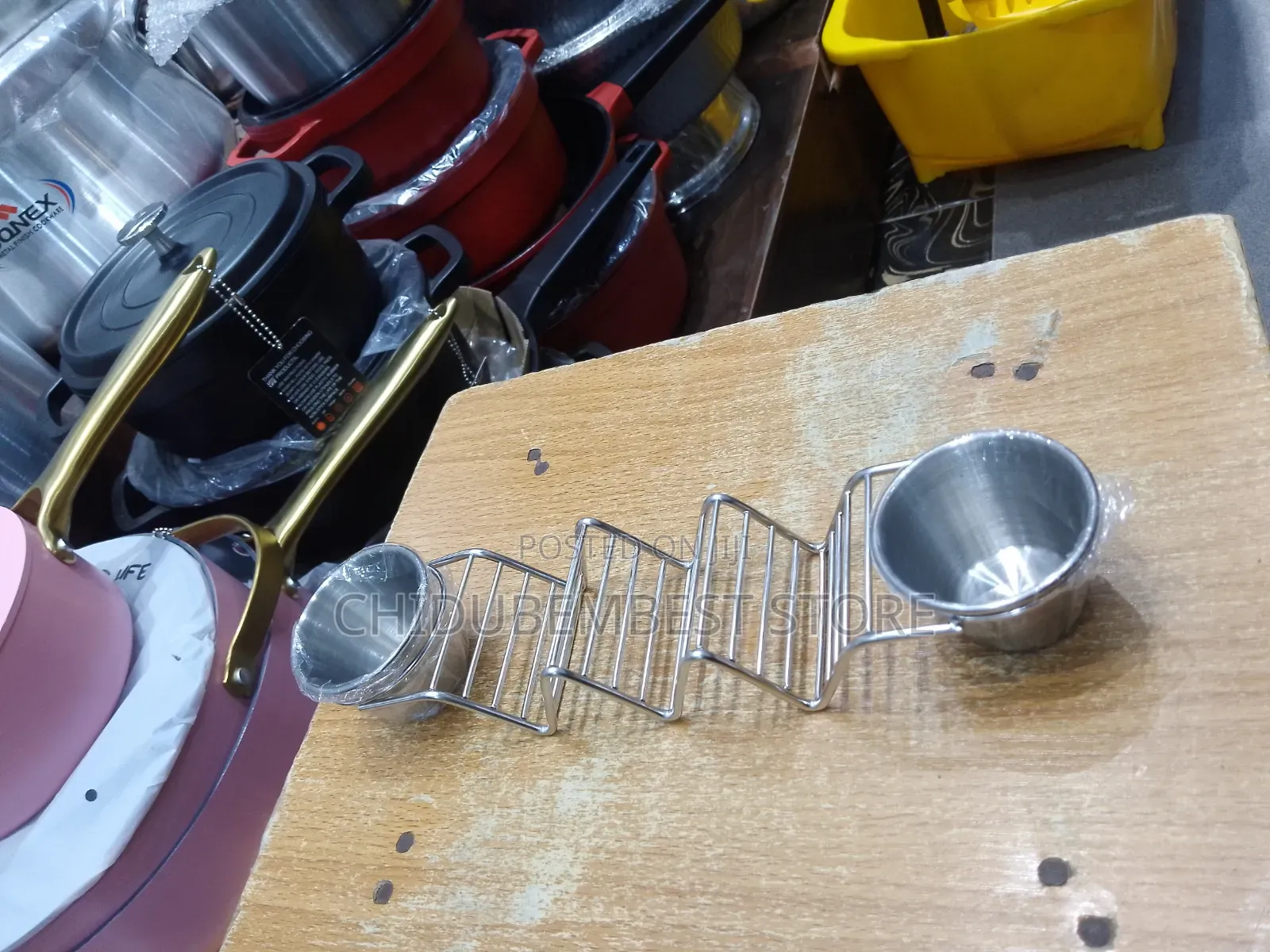 By 3 Stainless Steel Taco Rack, Taco Holder With Sauce Holder