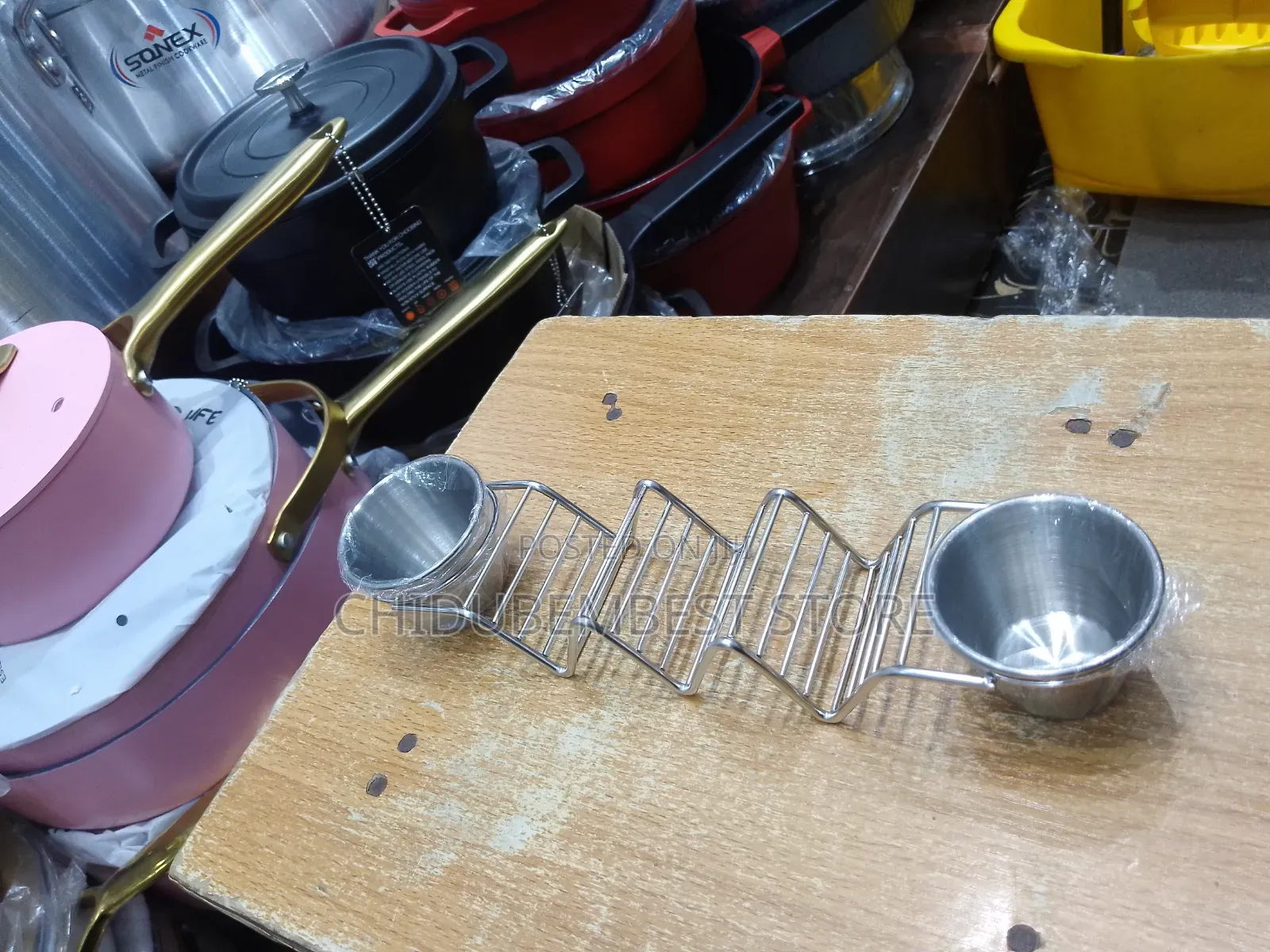 By 3 Stainless Steel Taco Rack, Taco Holder With Sauce Holder
