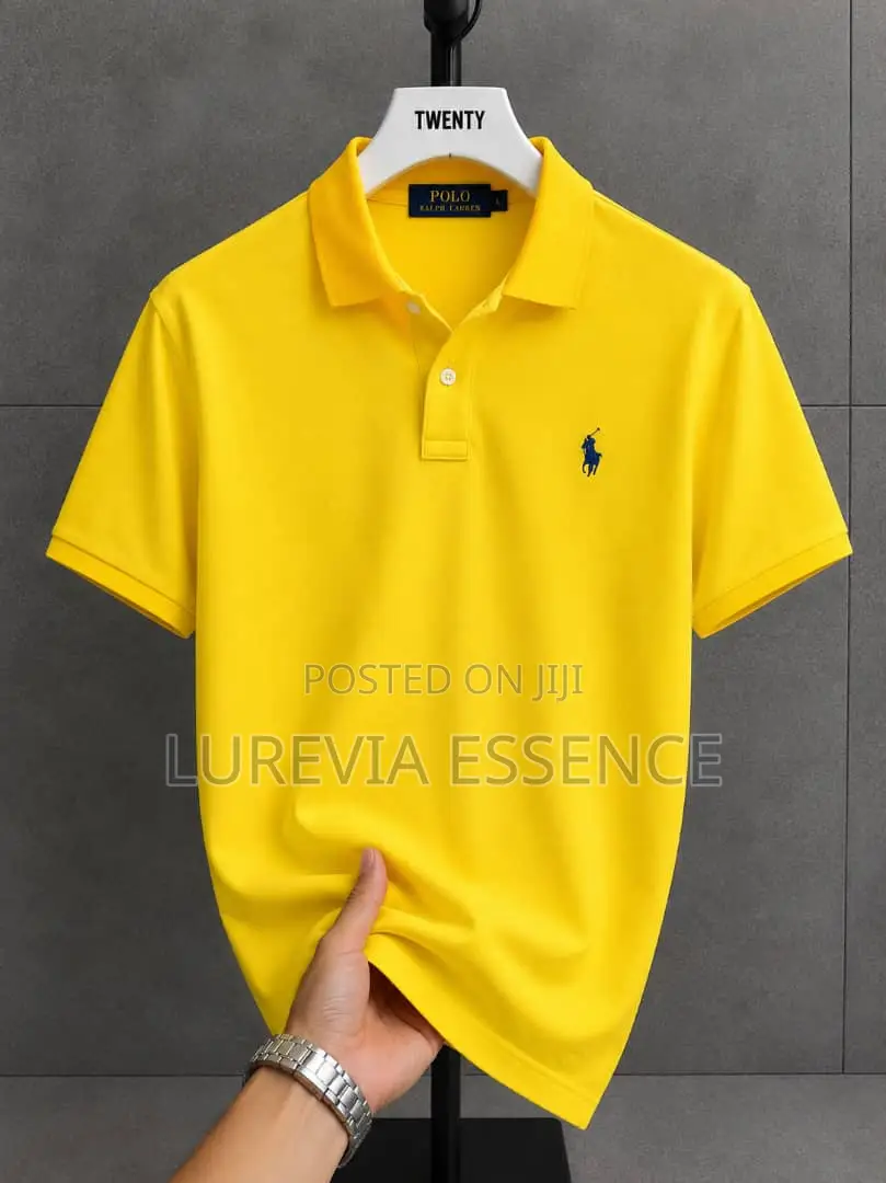 Men's Textured Stripe Polo