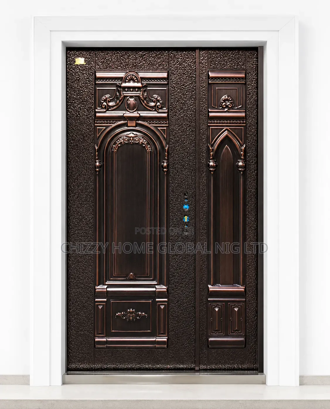 Luxury Gauge Italian Copper Cast Door Royal Design 7ft by 4ft