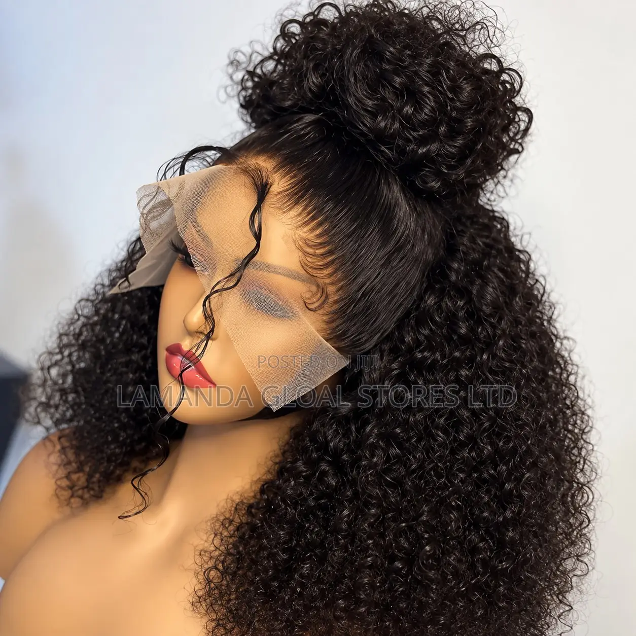 Long Kinky Curly 360 Full Lace Front Human Hair Wig