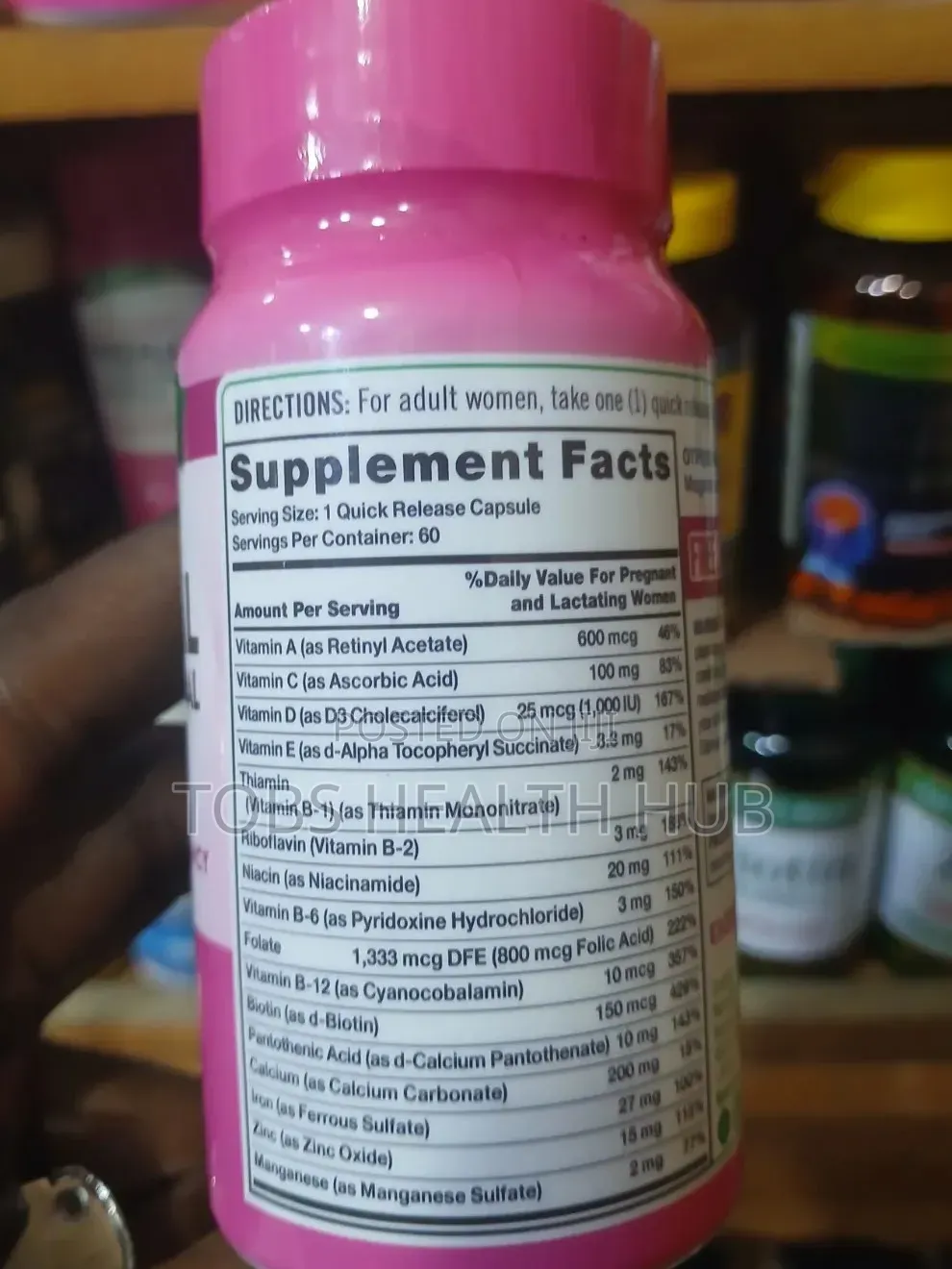 Nature's Truth Prenatal Vitamins-Before,During After Pregnancy-60 Caps