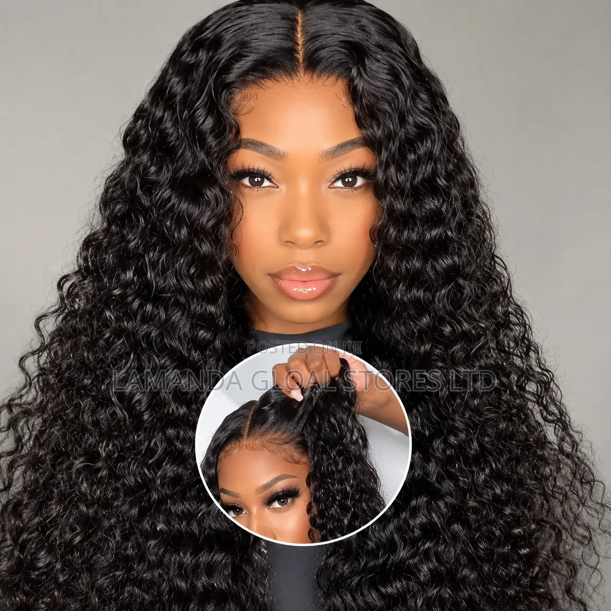 Long Deep Wave Middle Part HD Lace Front Human Hair Wig