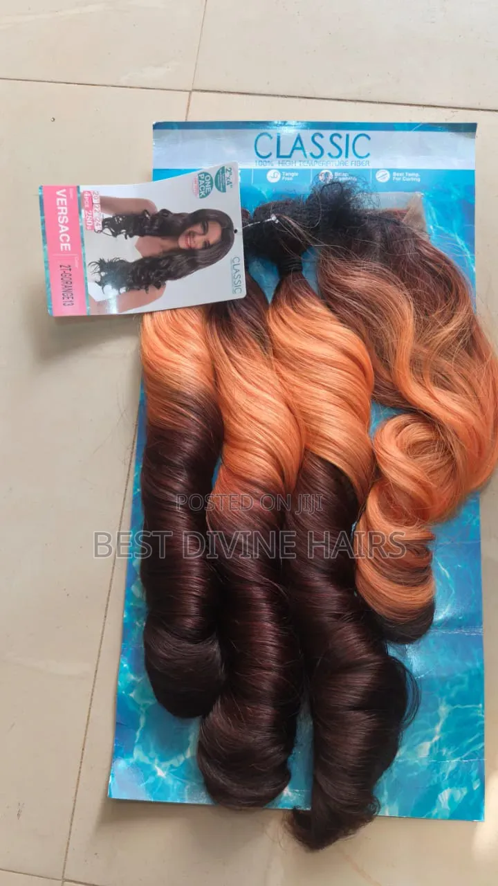 Versace Packet Hairs . High Quality Blend Bounce Wig 