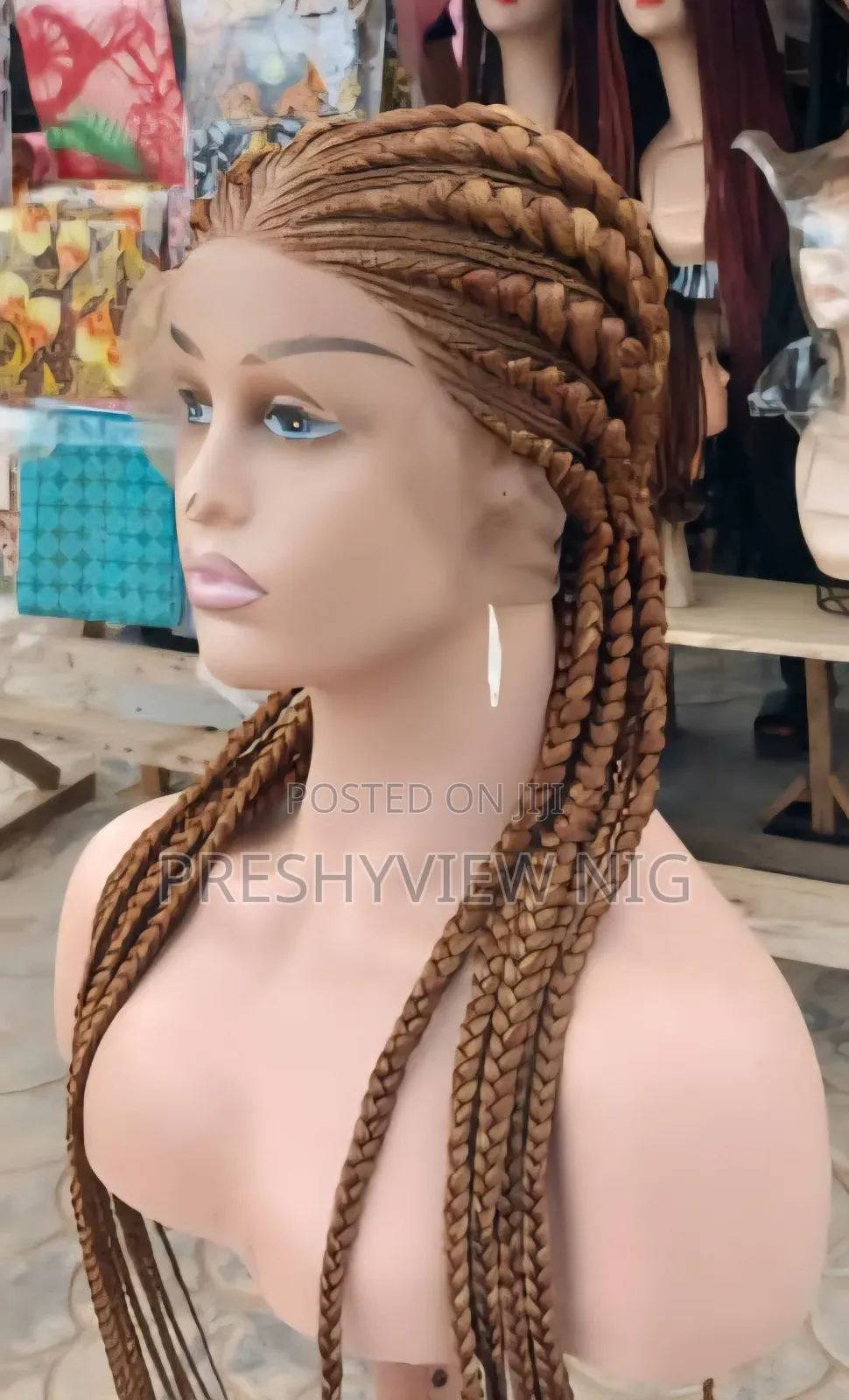 All Back Jumbo Braided Wig