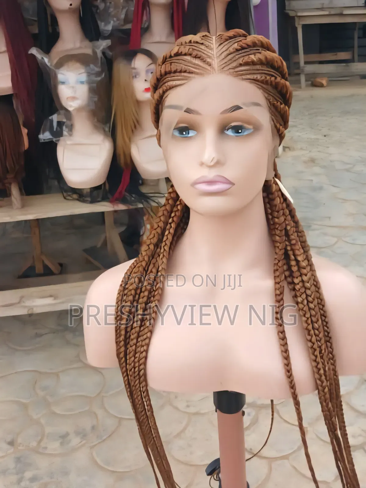 All Back Jumbo Braided Wig