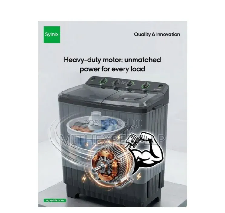 Syinix 8.5KG Top Load Twin Tub Washing Machine (E8WTMG)