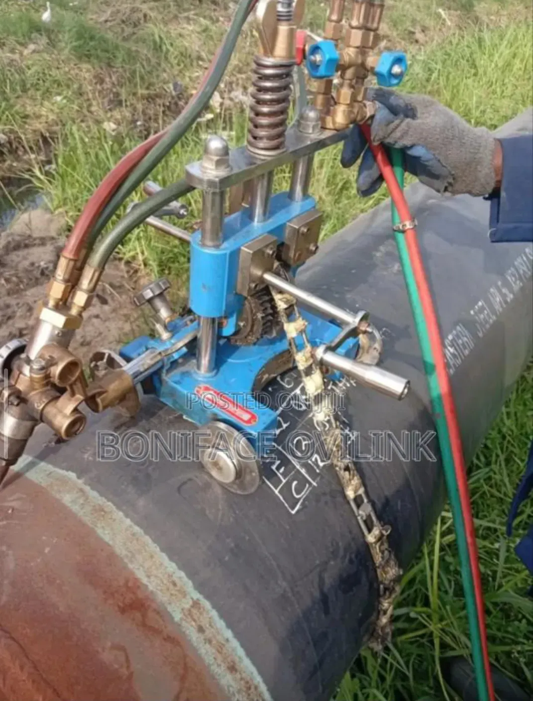 BLUEROCK CG-211Y Manual Steel Pipe Cutting Beveling Machine