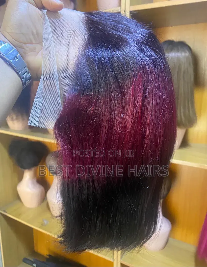 10" Full Frontal Bob Wig 
 Human Hair