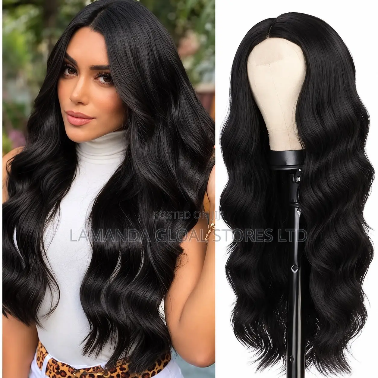 Long Body Wave Middle Part HD Lace Front Human Hair Wig