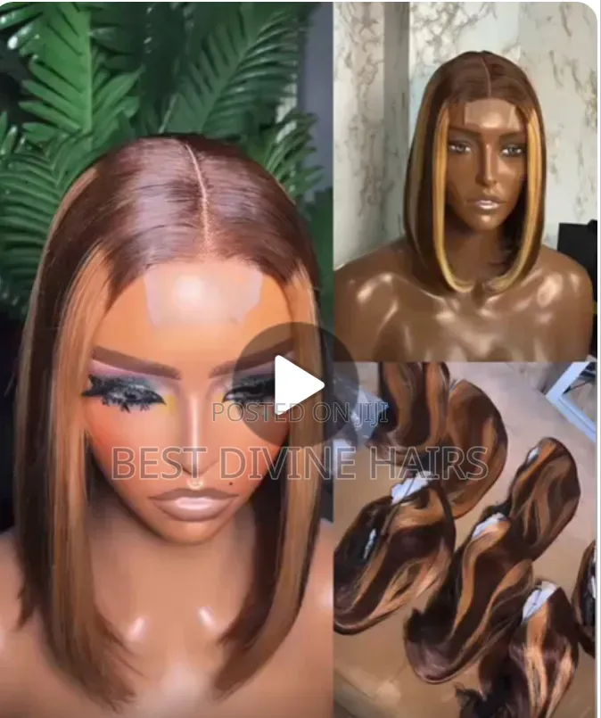 10" 2*6 Full Closure Bob Wig  Human Hair 