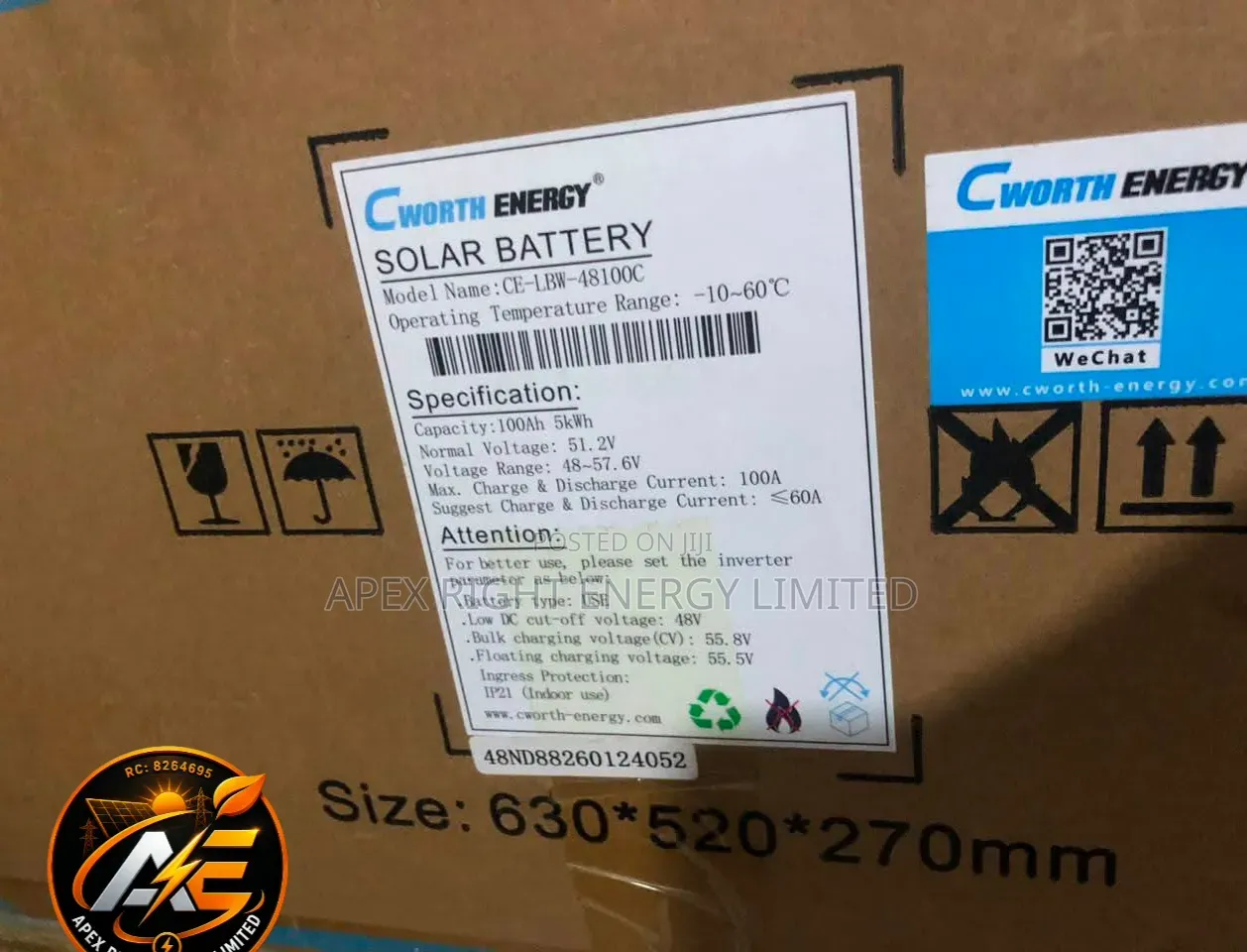 5kwh Cworth Lithium Battery 51.2v Newest Design