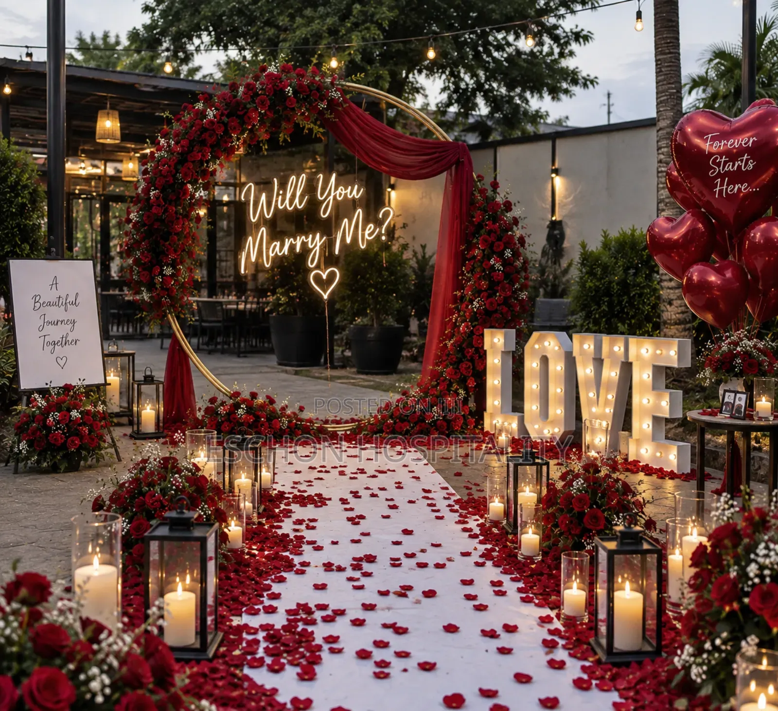 "Will You Marry Me" Proposal Setup