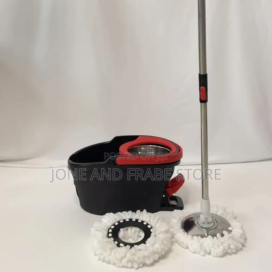 Foot Pedal-Operated Rotating Spin Mop Bucket Set