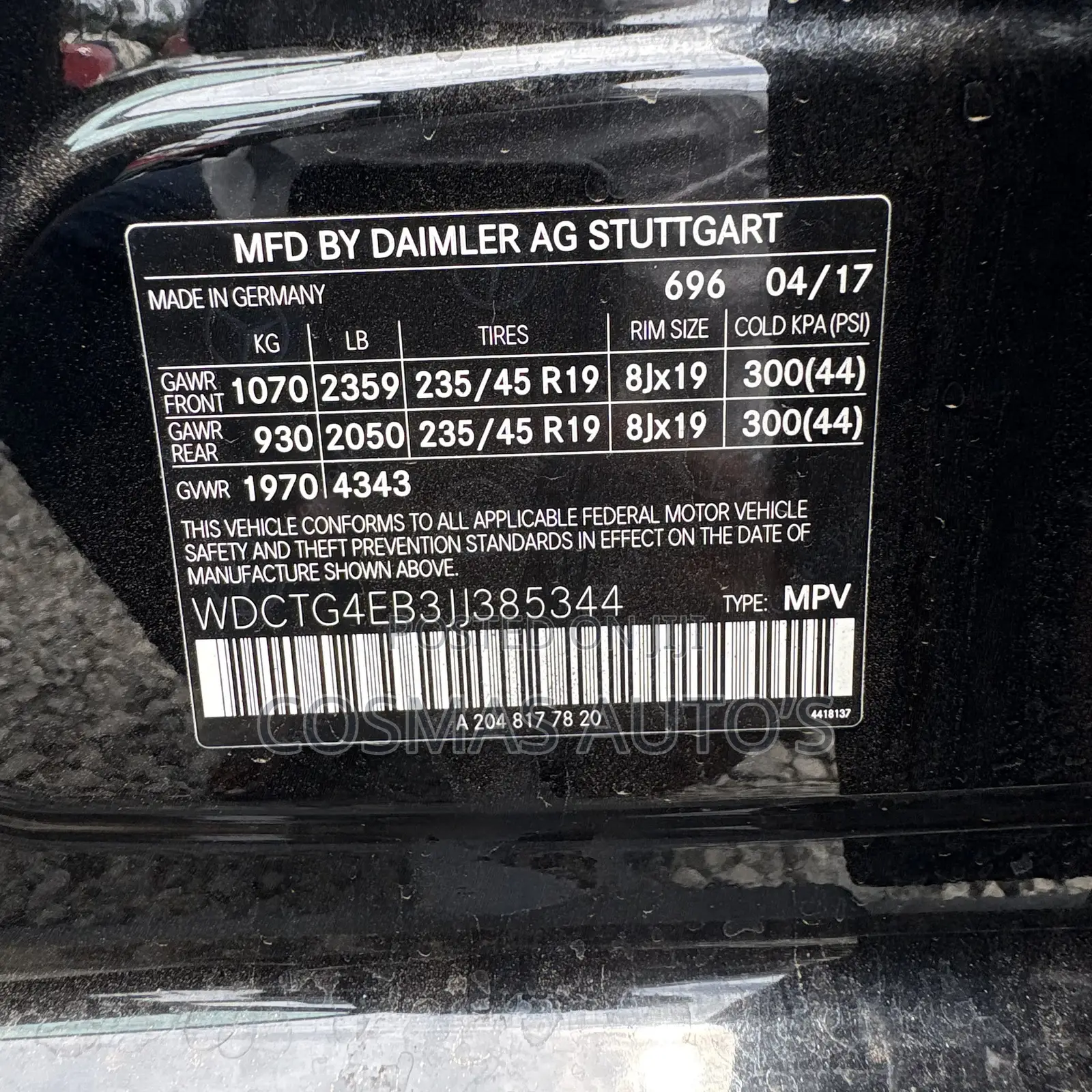 Mercedes-Benz GLA 250 2017 Black