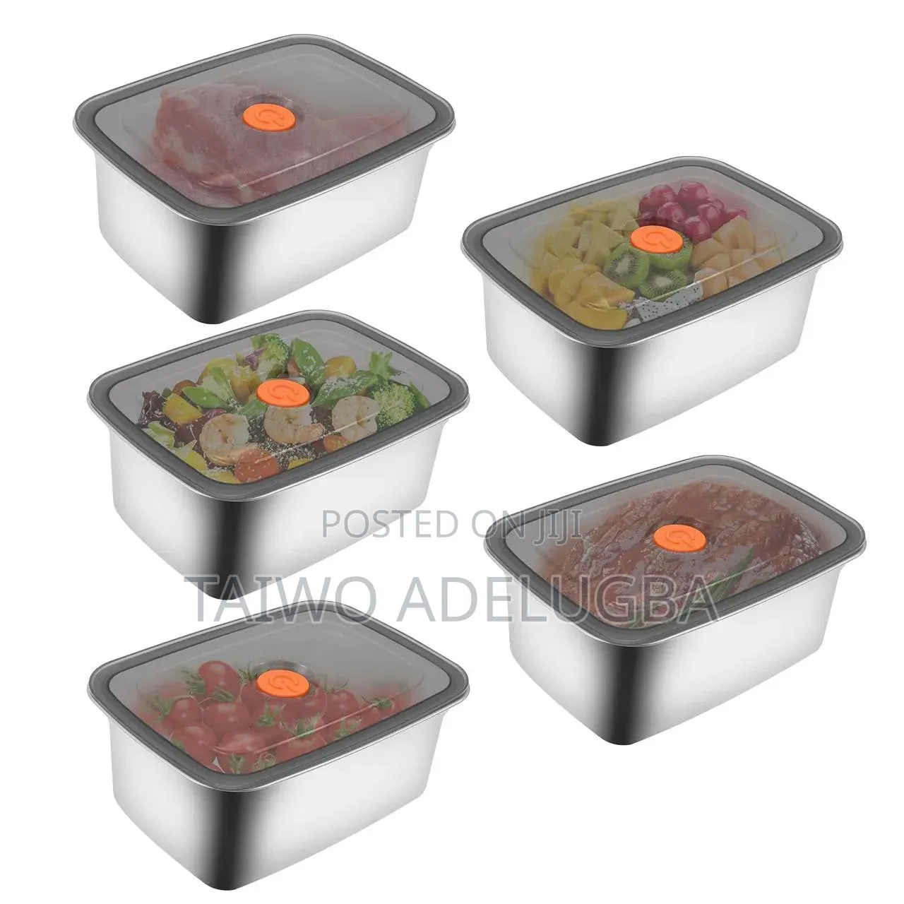 5in1 Stainless Steel Seal Container Set