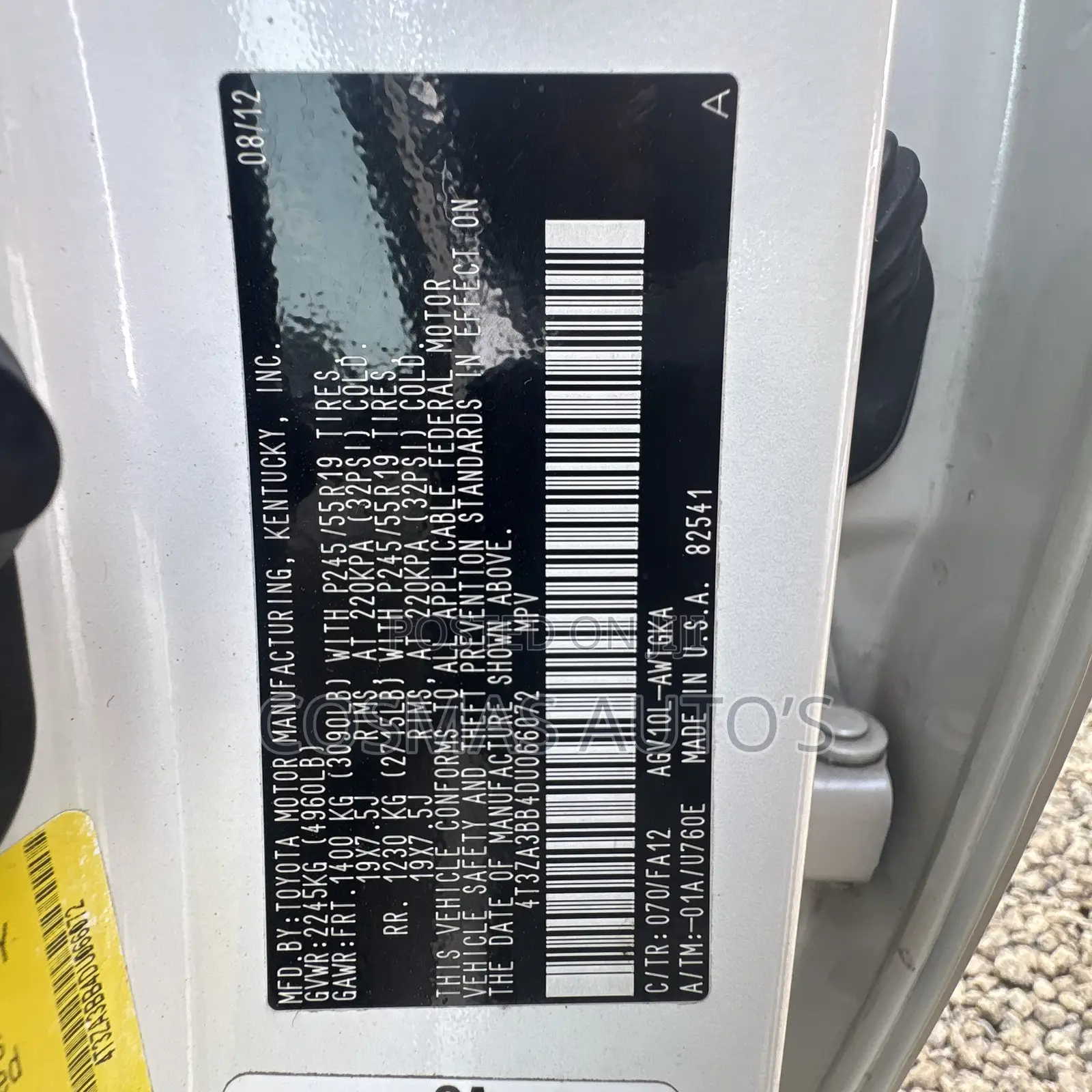 Toyota Venza LE 2013 White