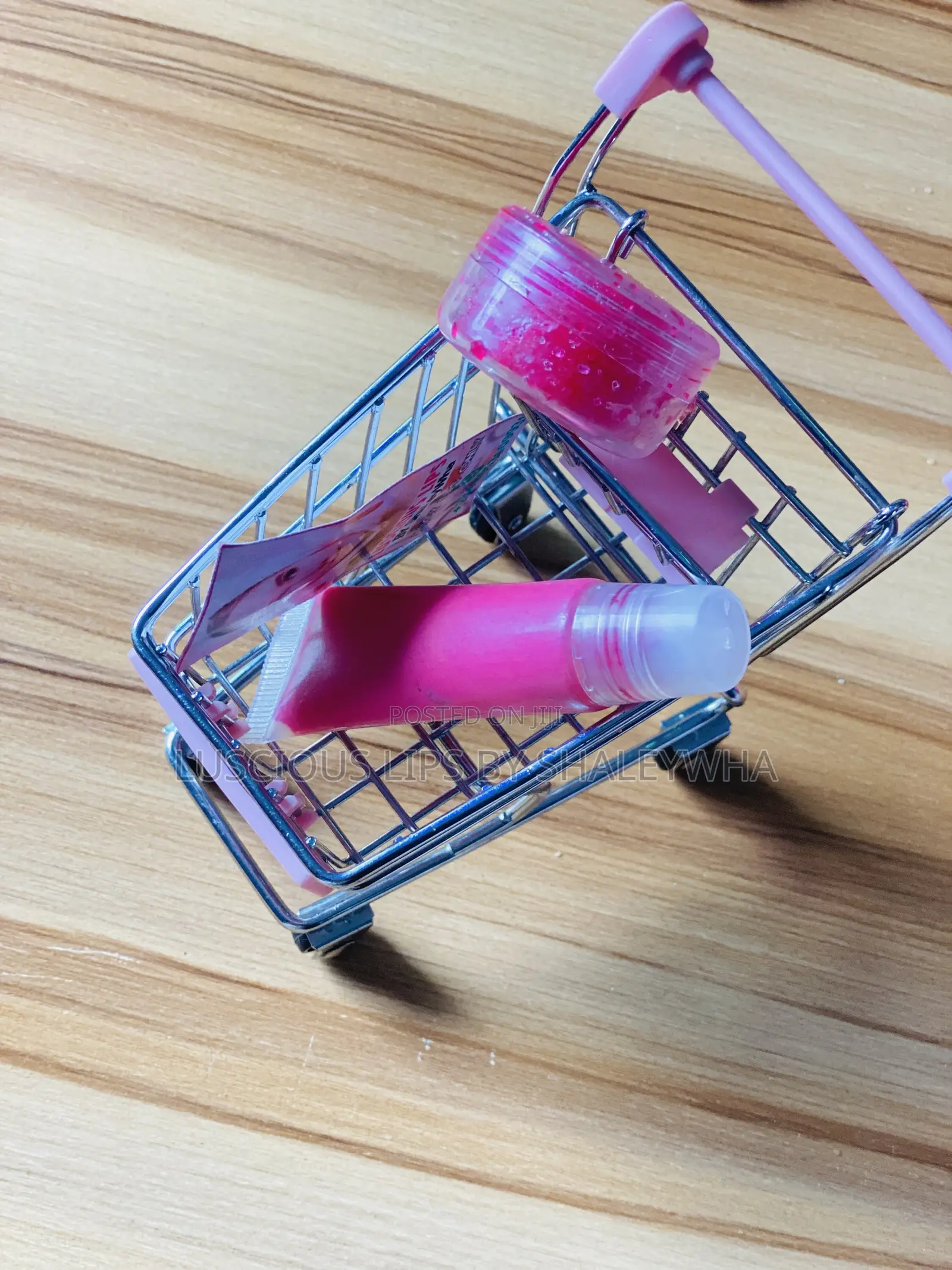 Pink Lip Balm and Lip Scrub