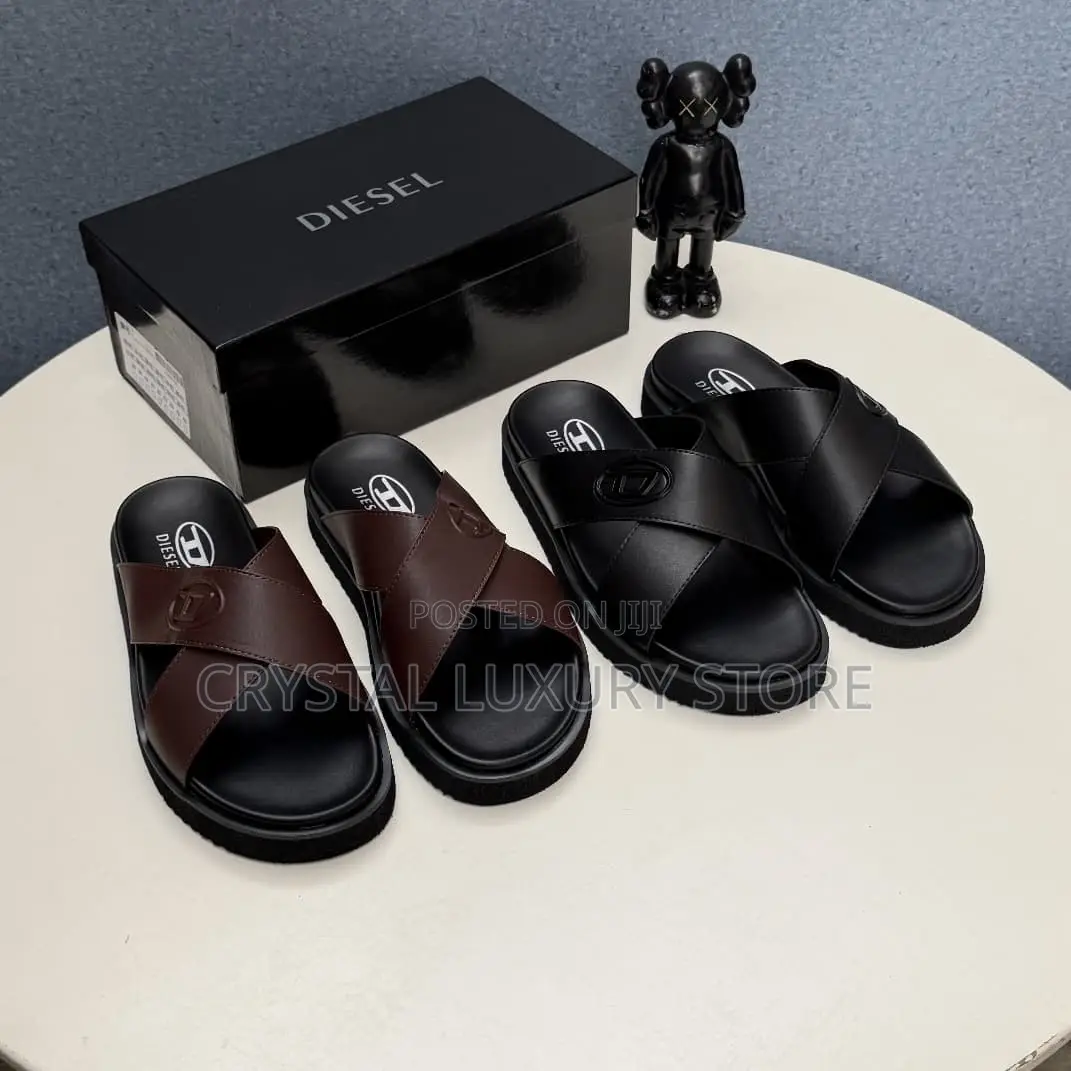 Diesel Quality Luxury Men Genuine Leather Pams