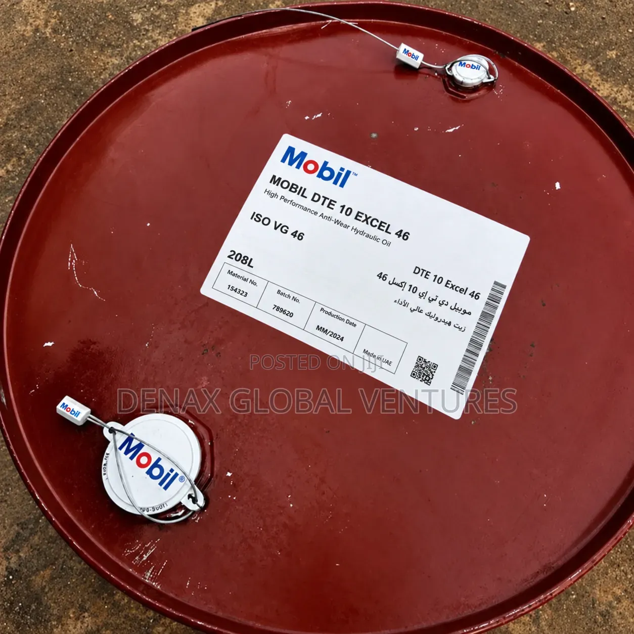 Mobil Dte 10 Excel 46 Hydraulic Oil 208L