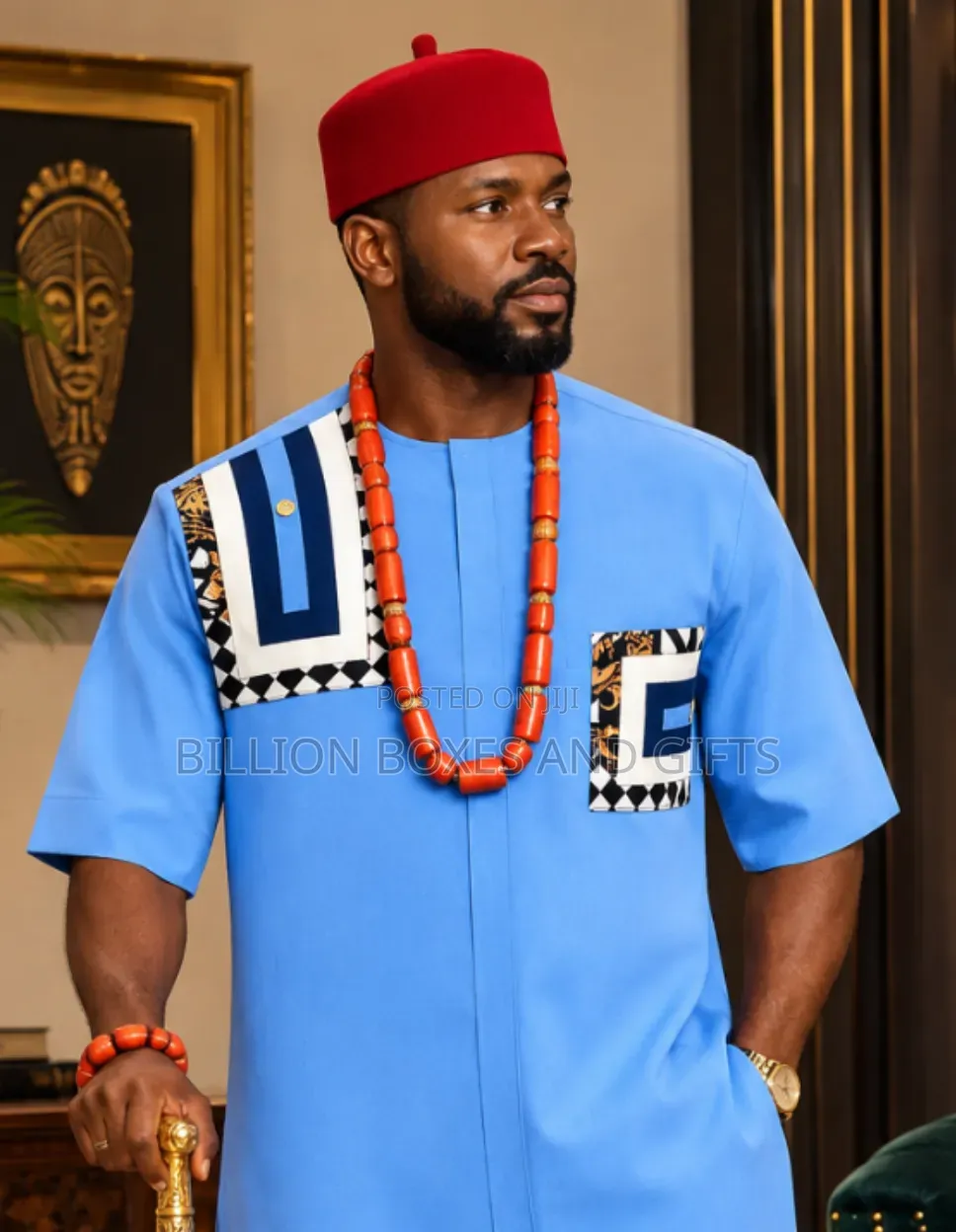 Premium Nigerian Men’s Native Wear – Complete Set Except Shoes
