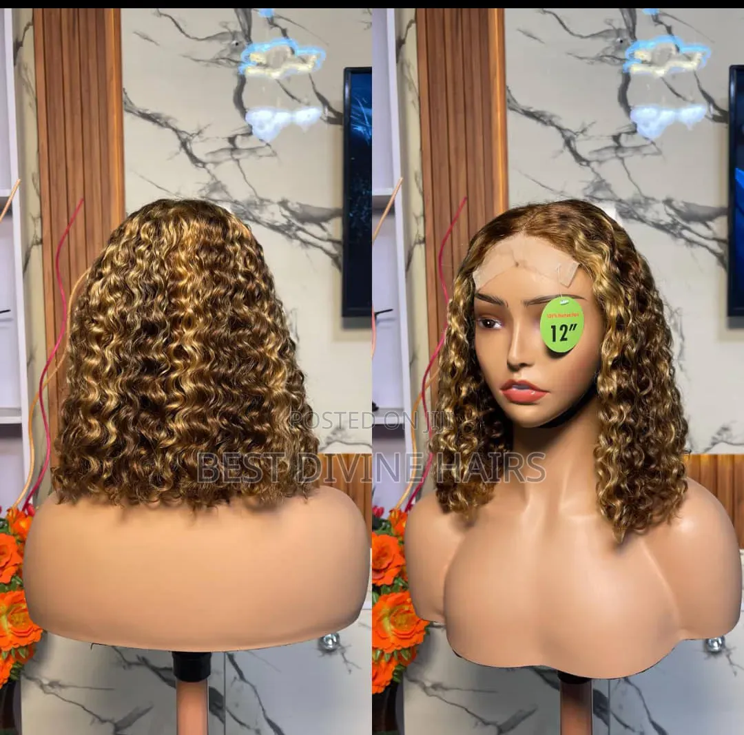 14" 4*4 Full Closure Jerry Curls Wig Human Hair