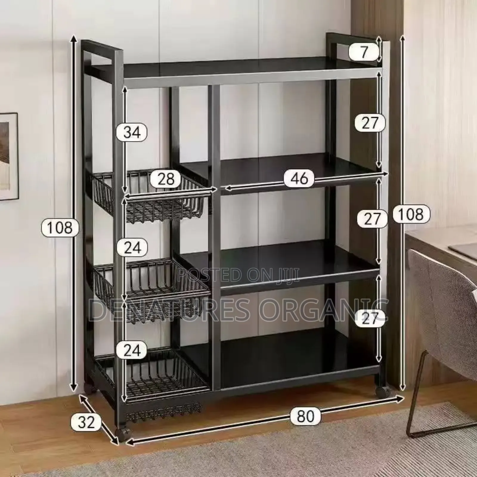 Multi-Tier Kitchen Storage Rack With Pull-Out Baskets