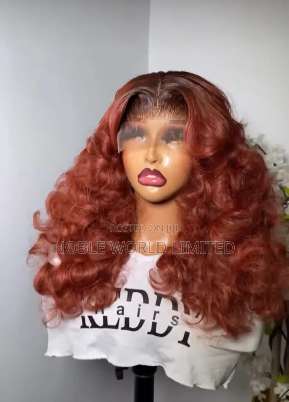 Wine Colour Wavy Hair