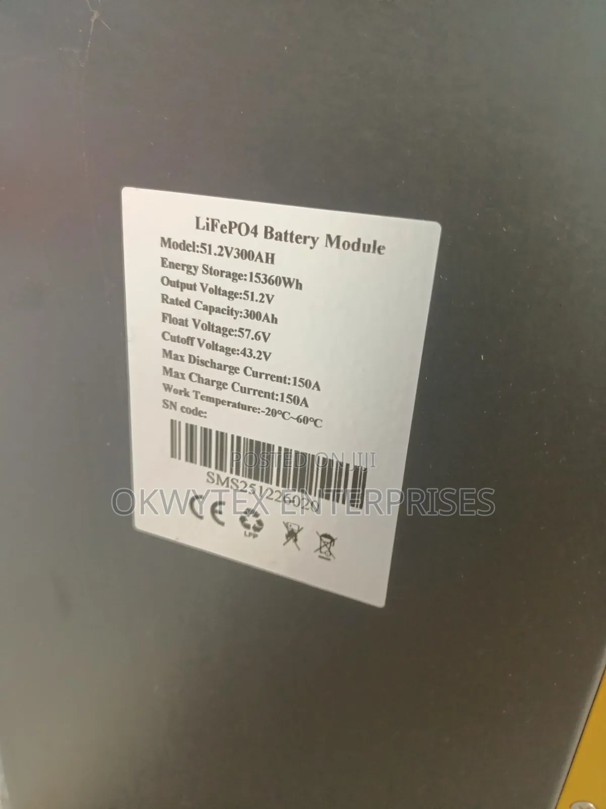 SMS Lithium Ion Batteries 15kwh Test and Trusted