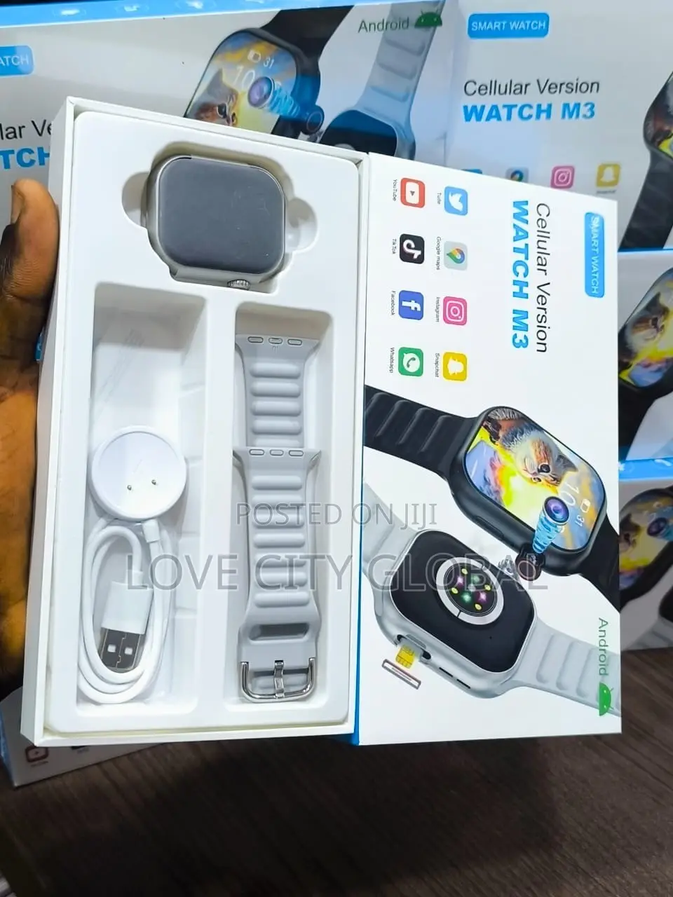 M3 B29 SIM Card Smartwatch Unisex HD Camera, BT Call, Fitness Tracki