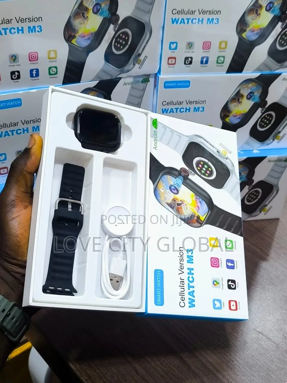 M3 B29 SIM Card Smartwatch Unisex HD Camera, BT Call, Fitness Tracki